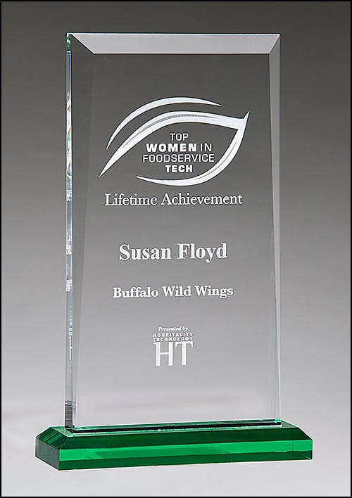 Acrylic Award with Dark Green Base.