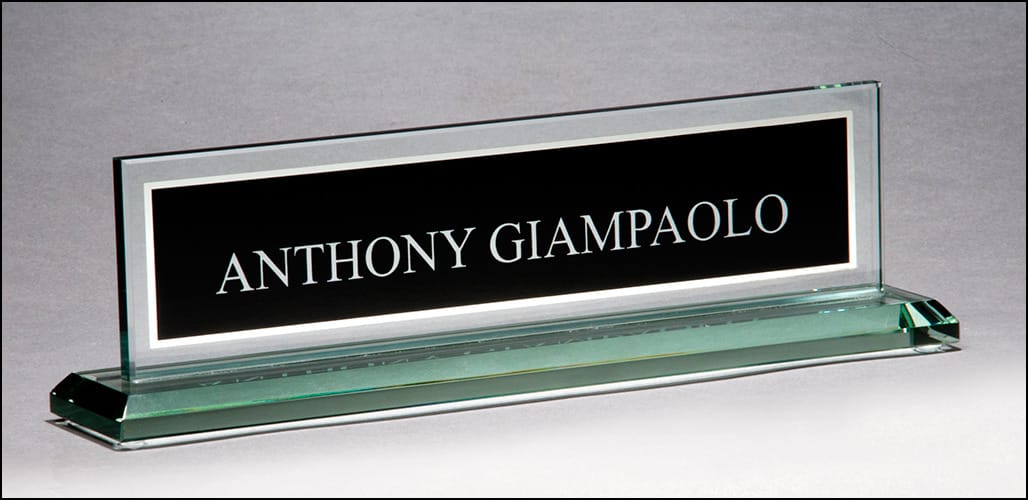 Glass Name Plate.