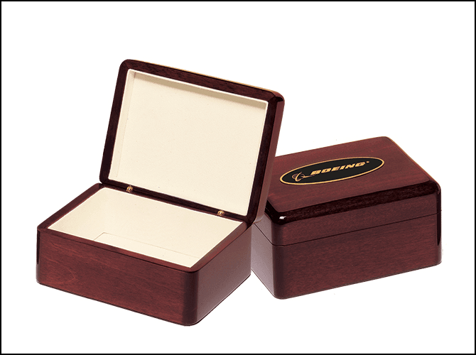 Jewelry Box with Beige Felt Lining.