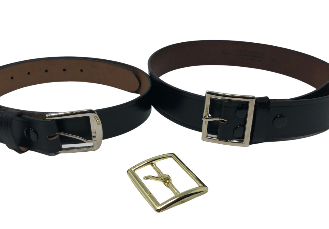 16 - 1 1/2" Black with Removable Silver Buckle.