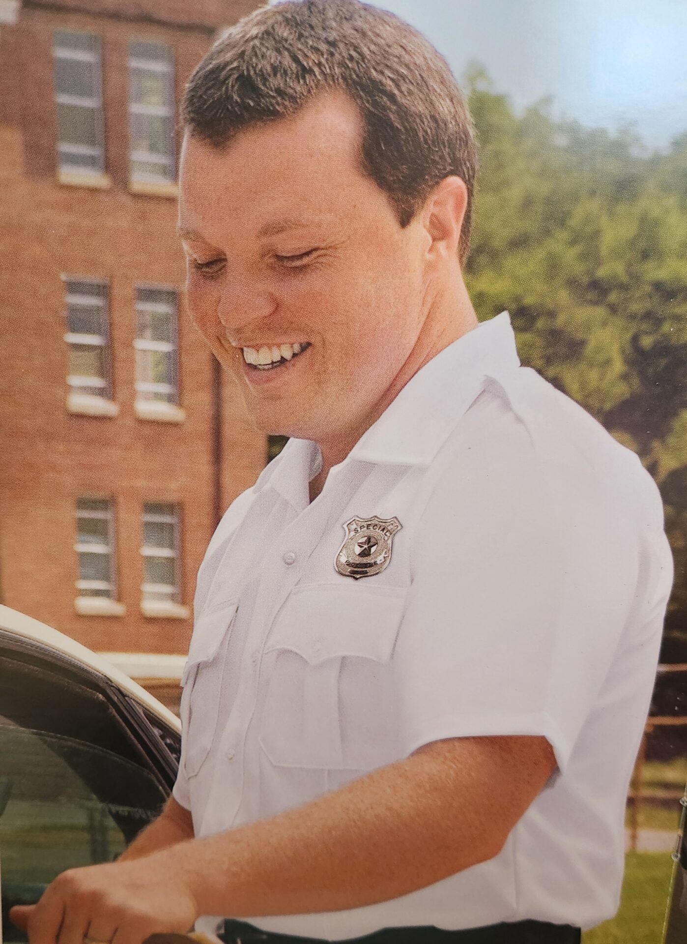Short Sleeve White Uniform Shirt.