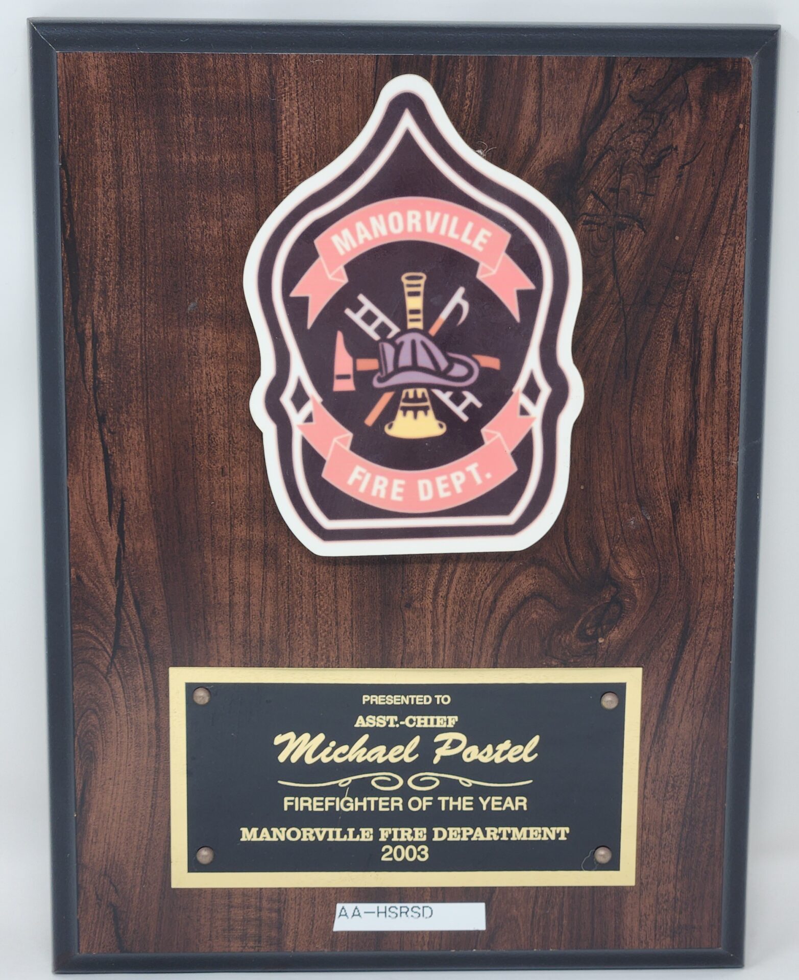 SRSD - Raised Replica of a Helmet Shield.