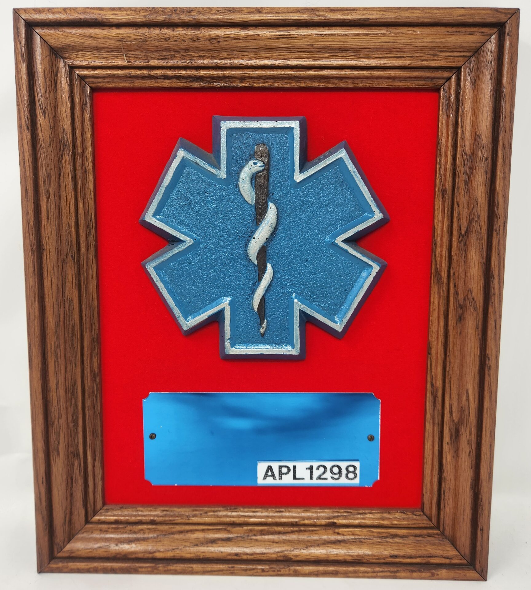 Star of Life on Red Velvet.
