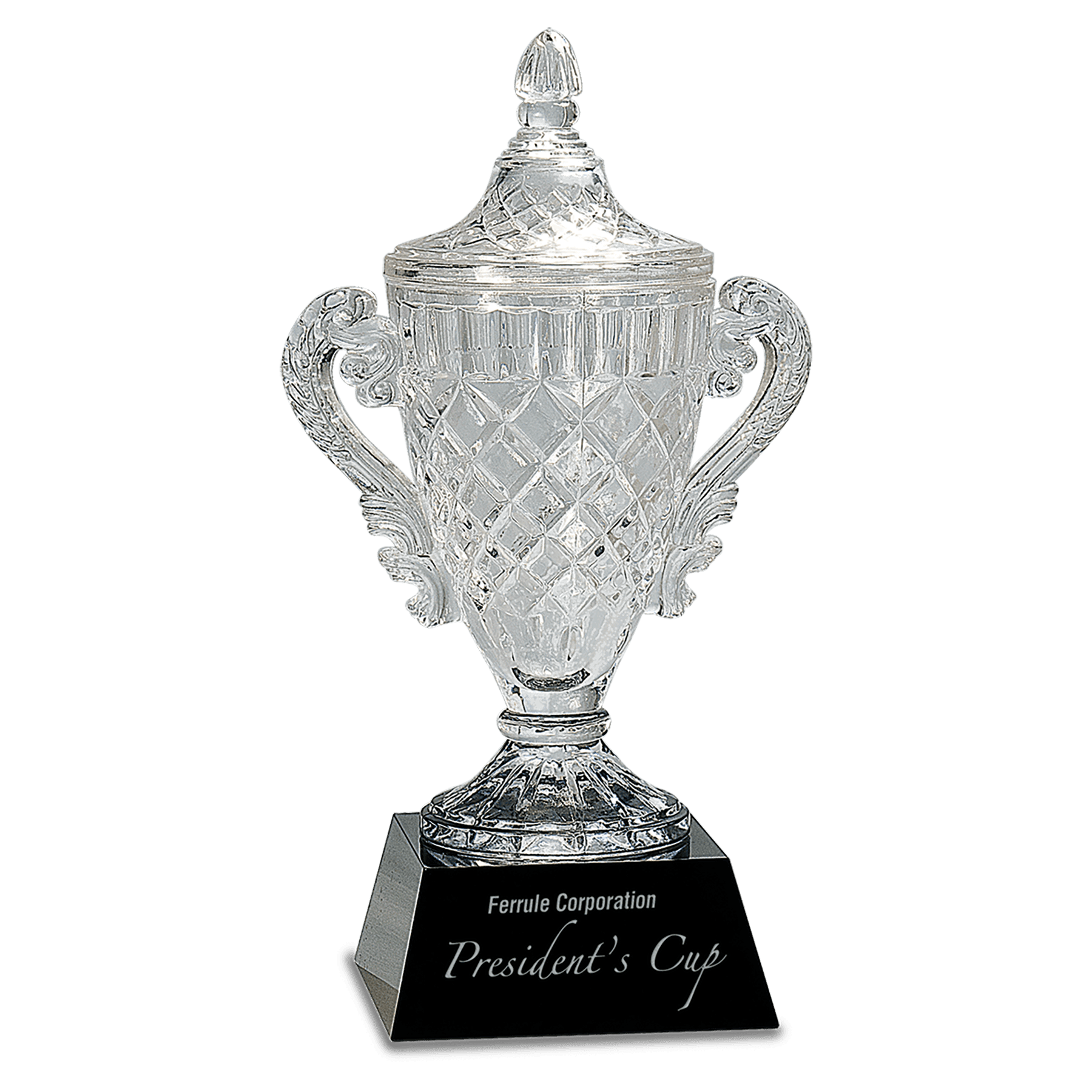 Crystal Cup on Black Pedestal Base.