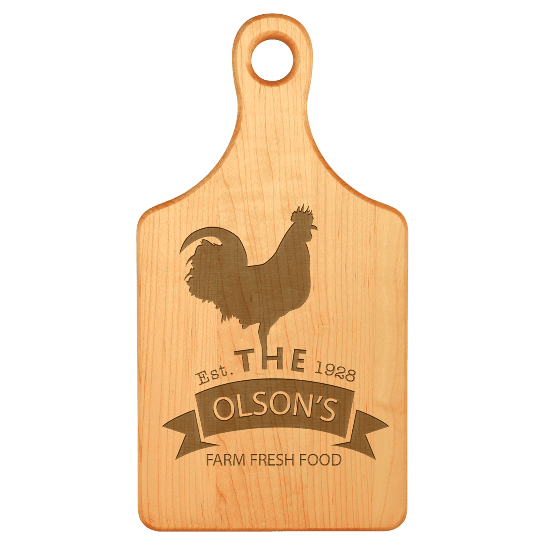 Maple Paddle Shape Cutting Board.