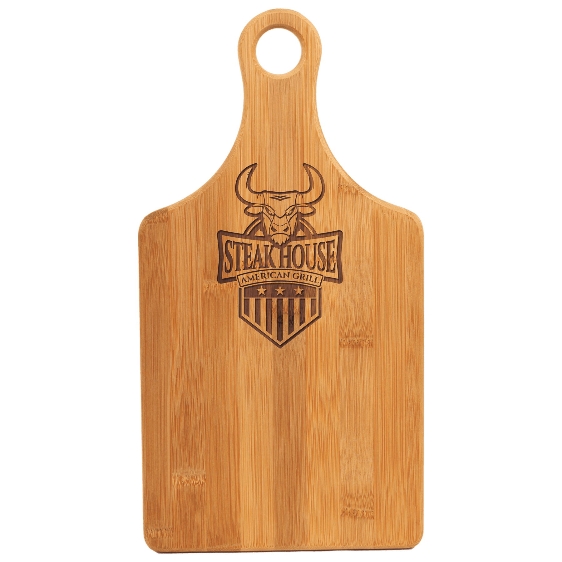 Bamboo Paddle Shape Cutting Board.