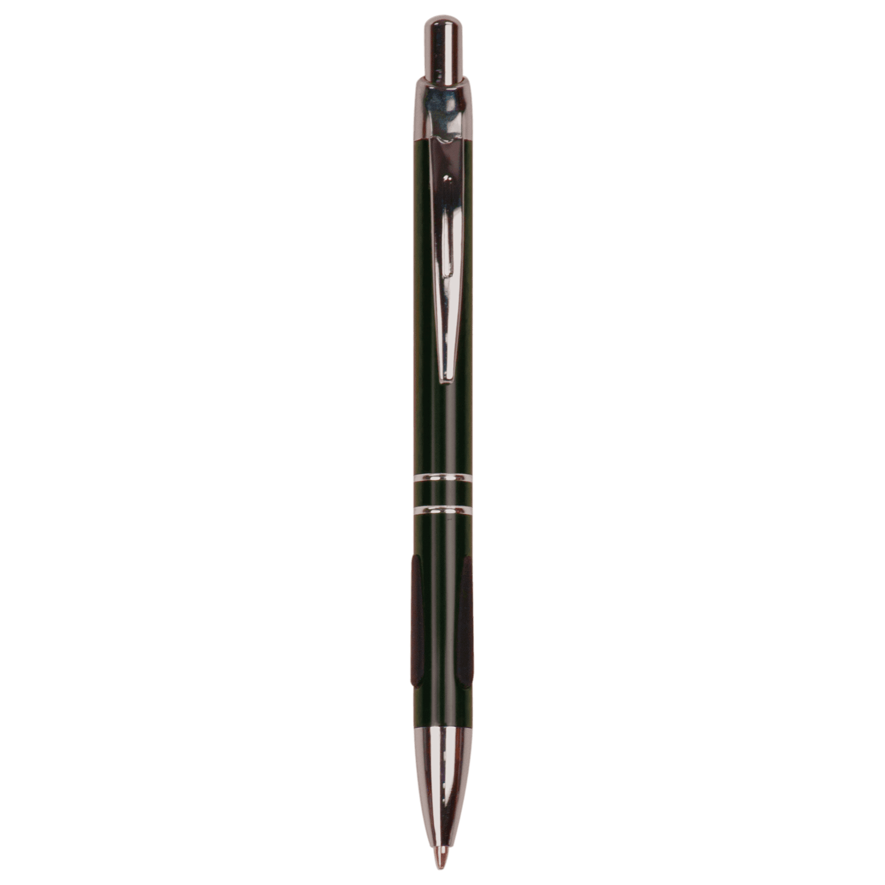 Gloss Ballpoint Pen with Rubber Gripper.
