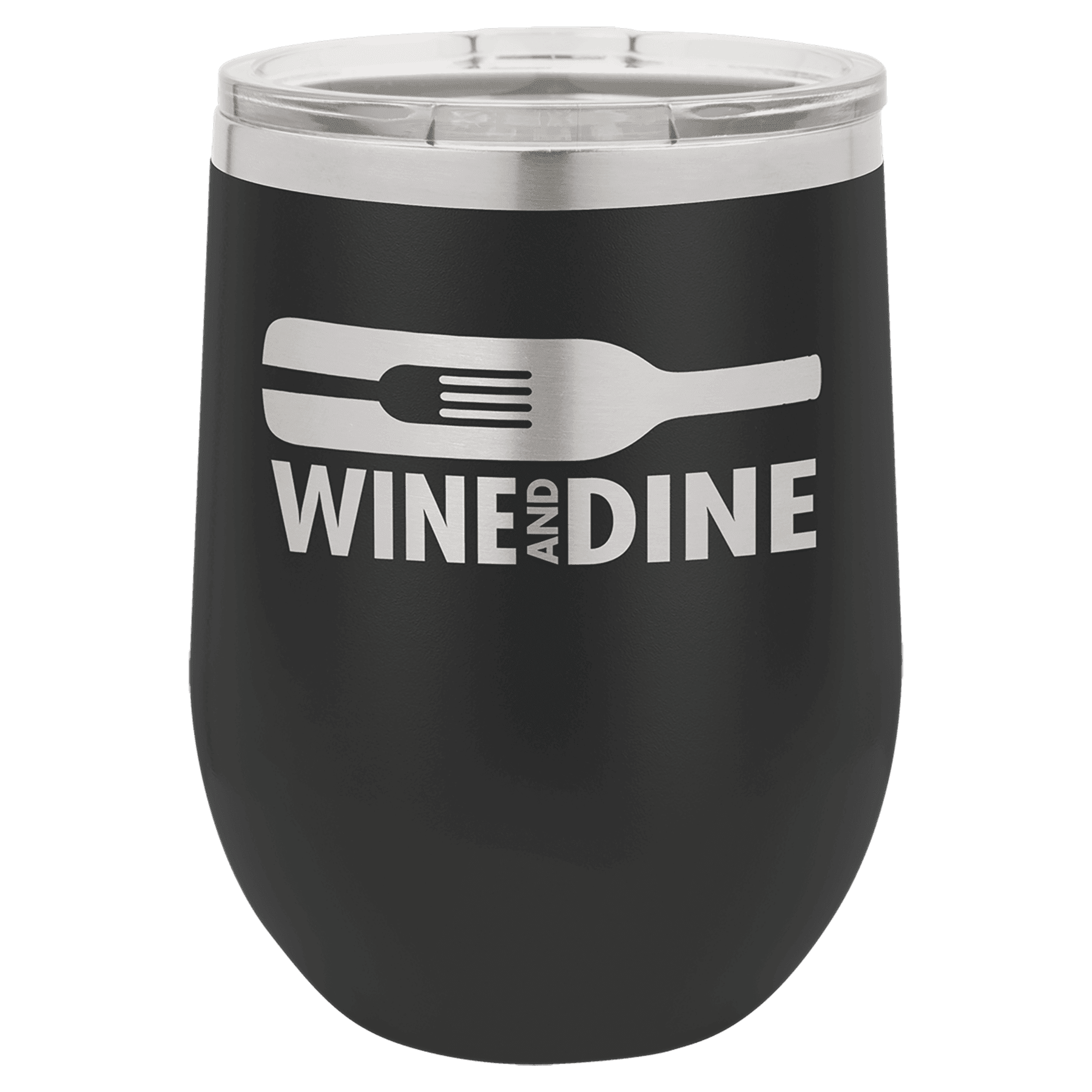 12oz. Stemless Wine Tumbler with Lid.