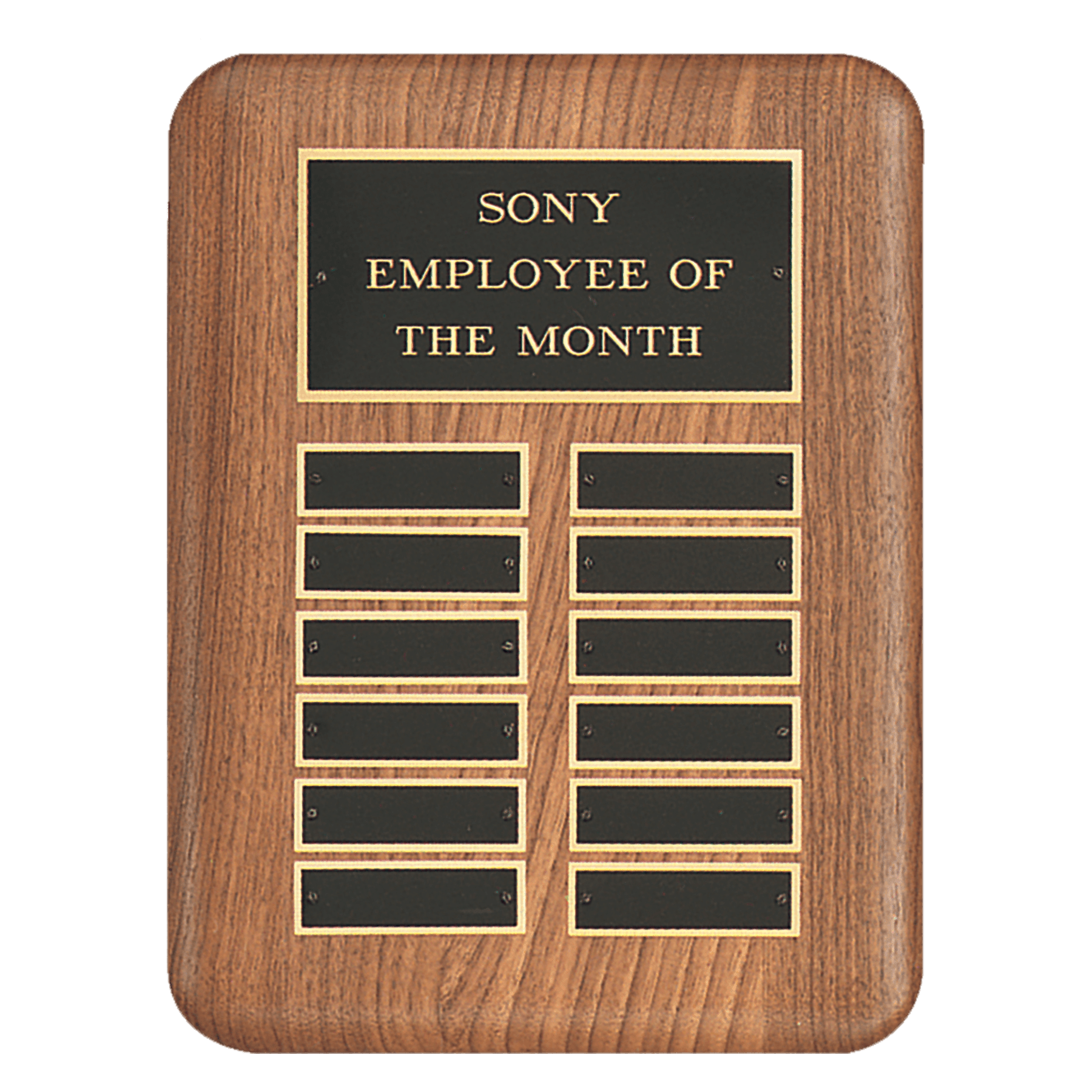 Walnut Perpetual Plaque.
