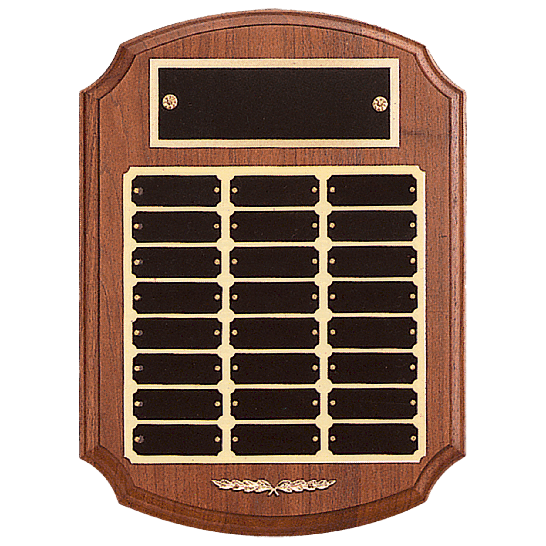 Walnut Perpetual with Black Brass Plates/Gold Trim.