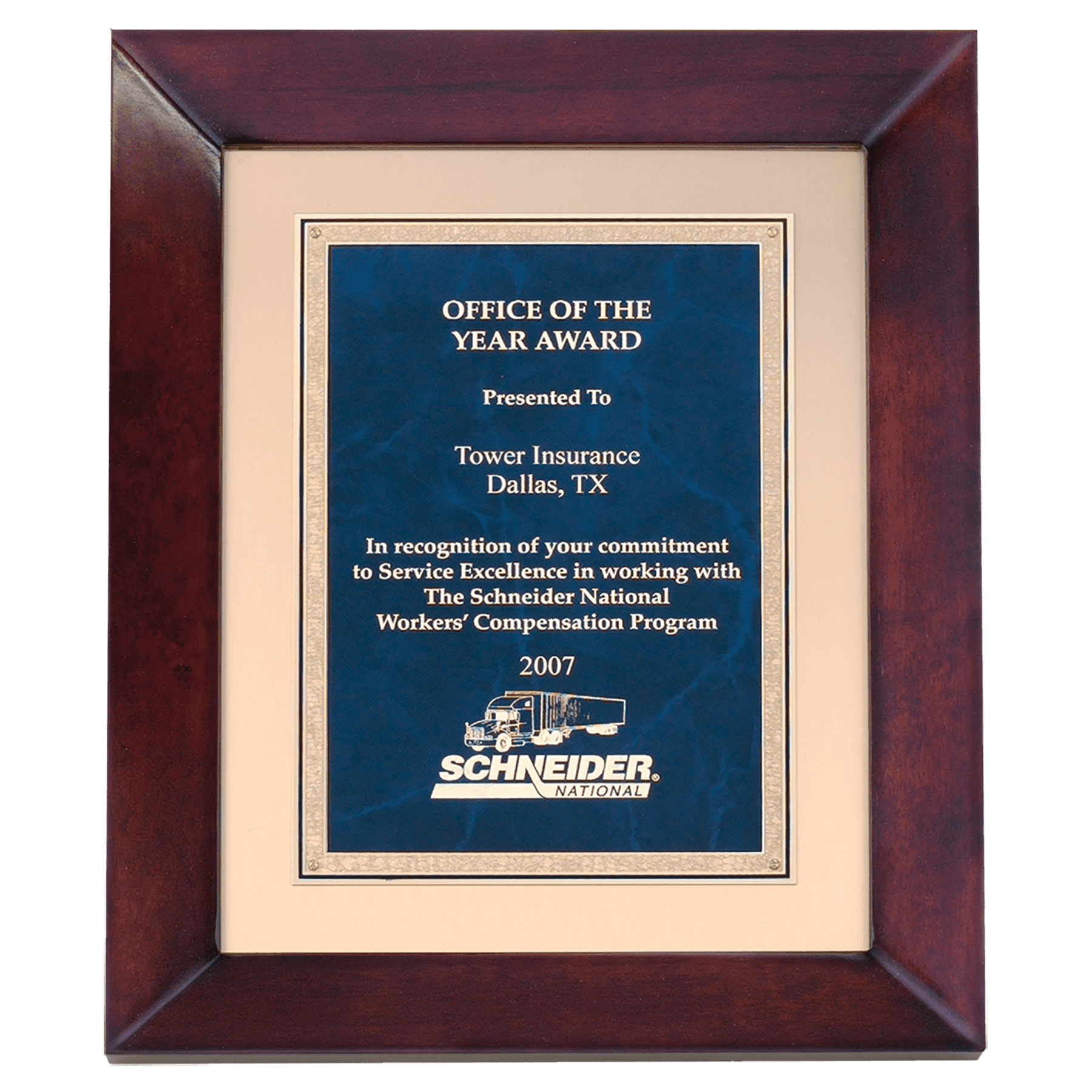Cherry Finish Frame w/Sapphire Marble.