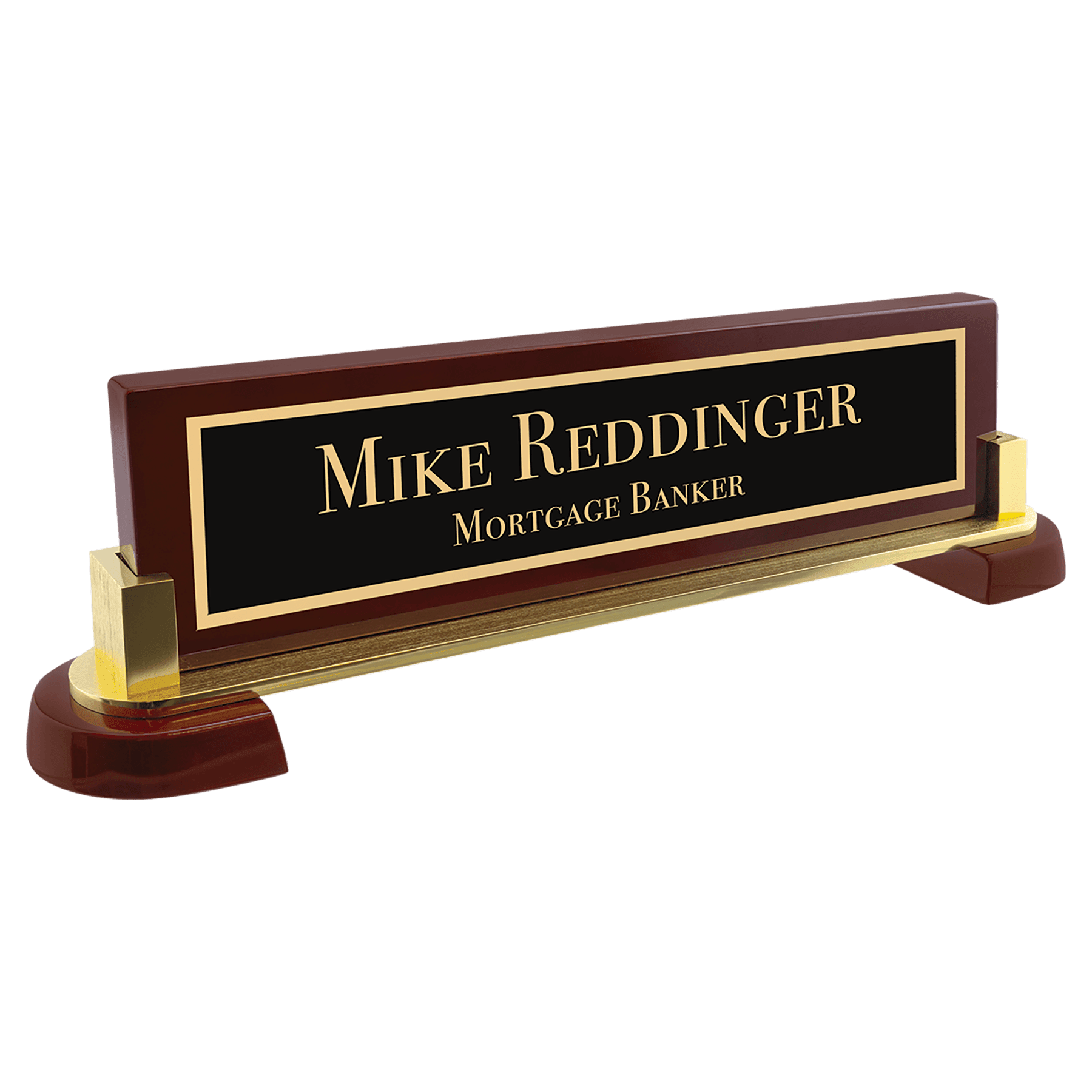 Rosewood Piano Finish and Metal Name Bar.
