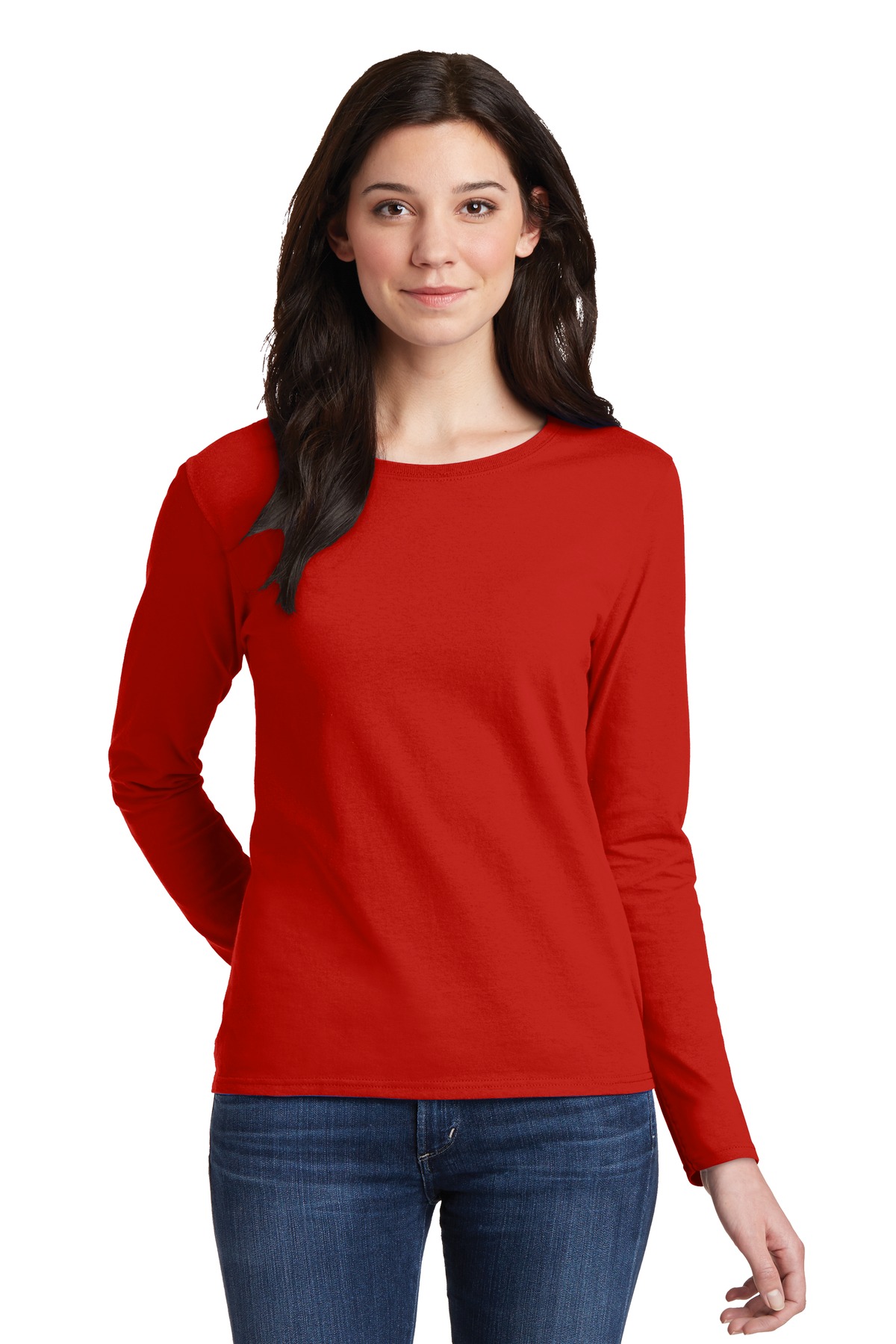 Gildan ® Ladies Heavy Cotton  100% Cotton Long Sleeve T-Shirt. 5400L