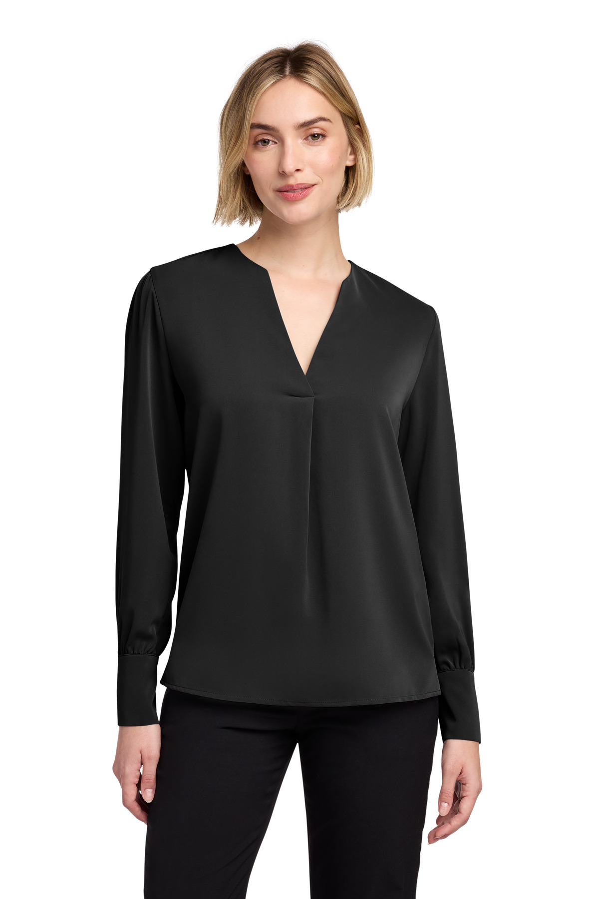 Brooks Brothers ® Women's Open-Neck Satin Blouse BB18009
