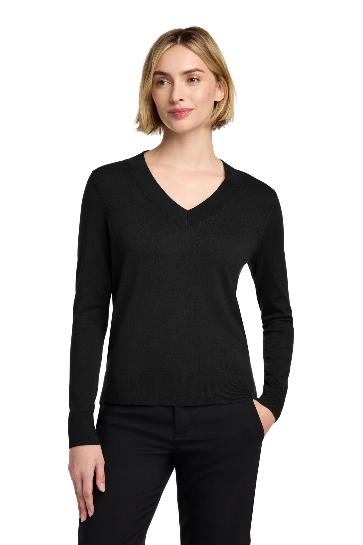 Brooks Brothers ® Women's Cotton Stretch V-Neck Sweater BB18401