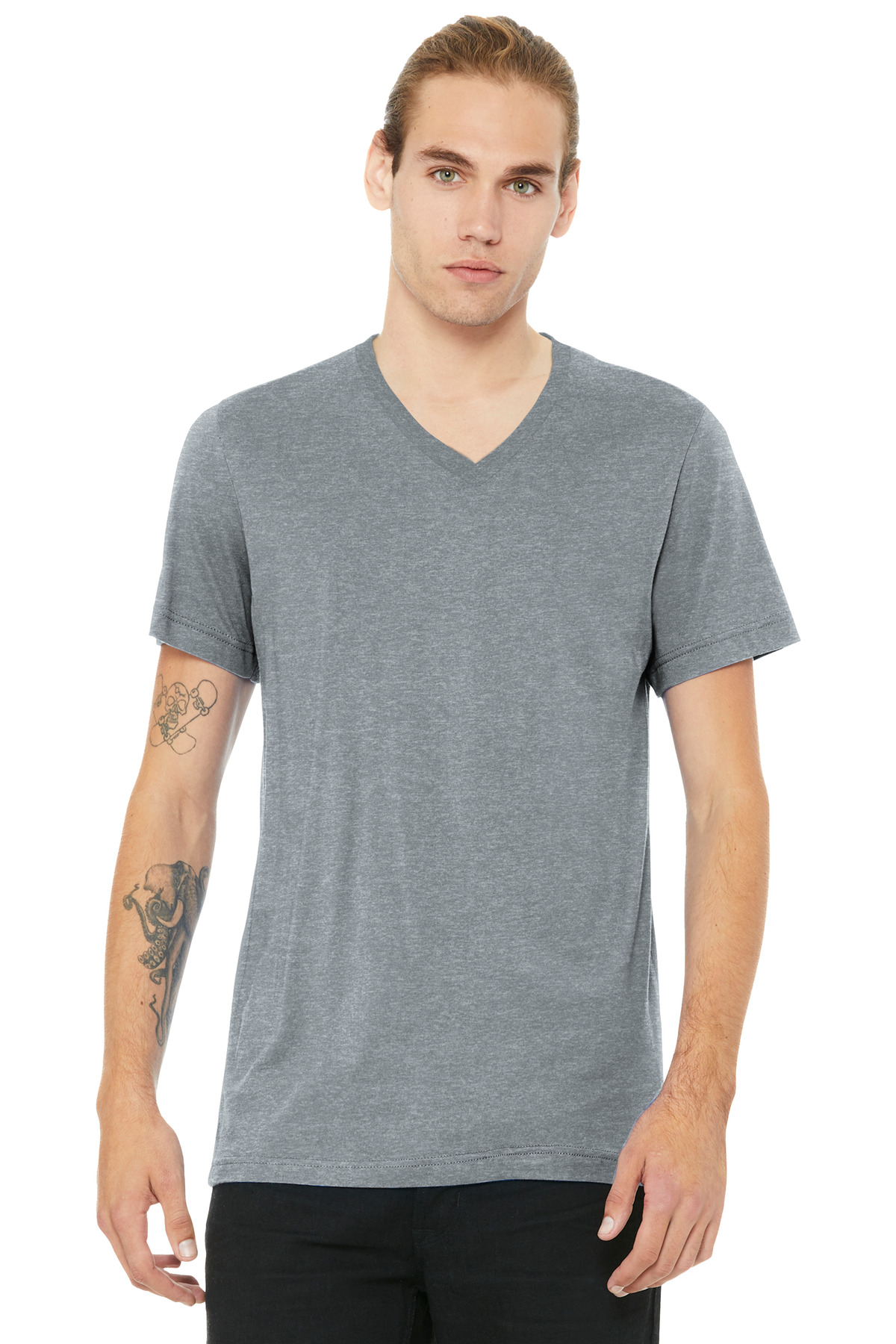 BELLA+CANVAS ® Unisex Heather CVC V-Neck Tee BC3005CVC