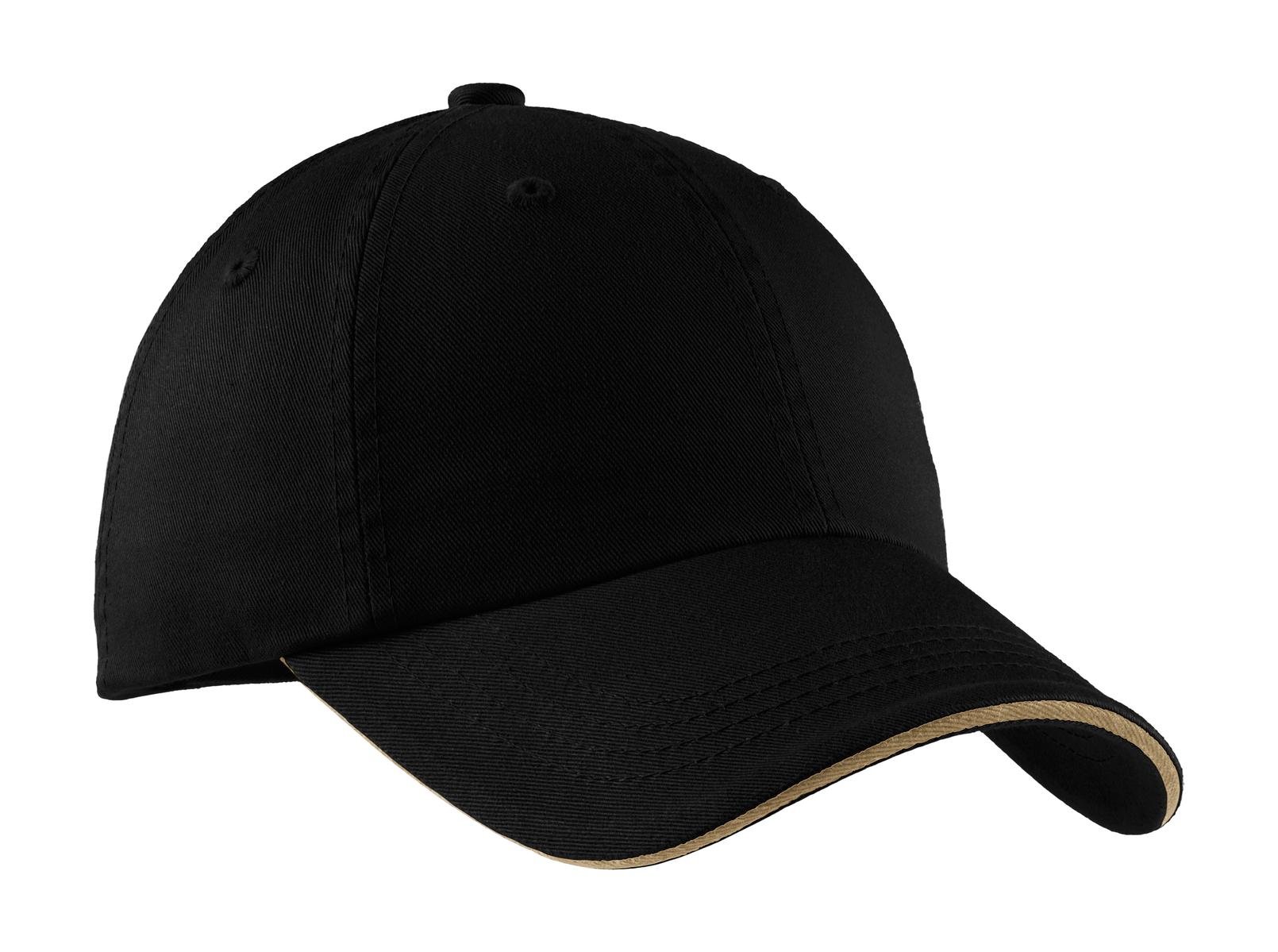Port Authority ® Sandwich Bill Cap with Striped Closure. C830