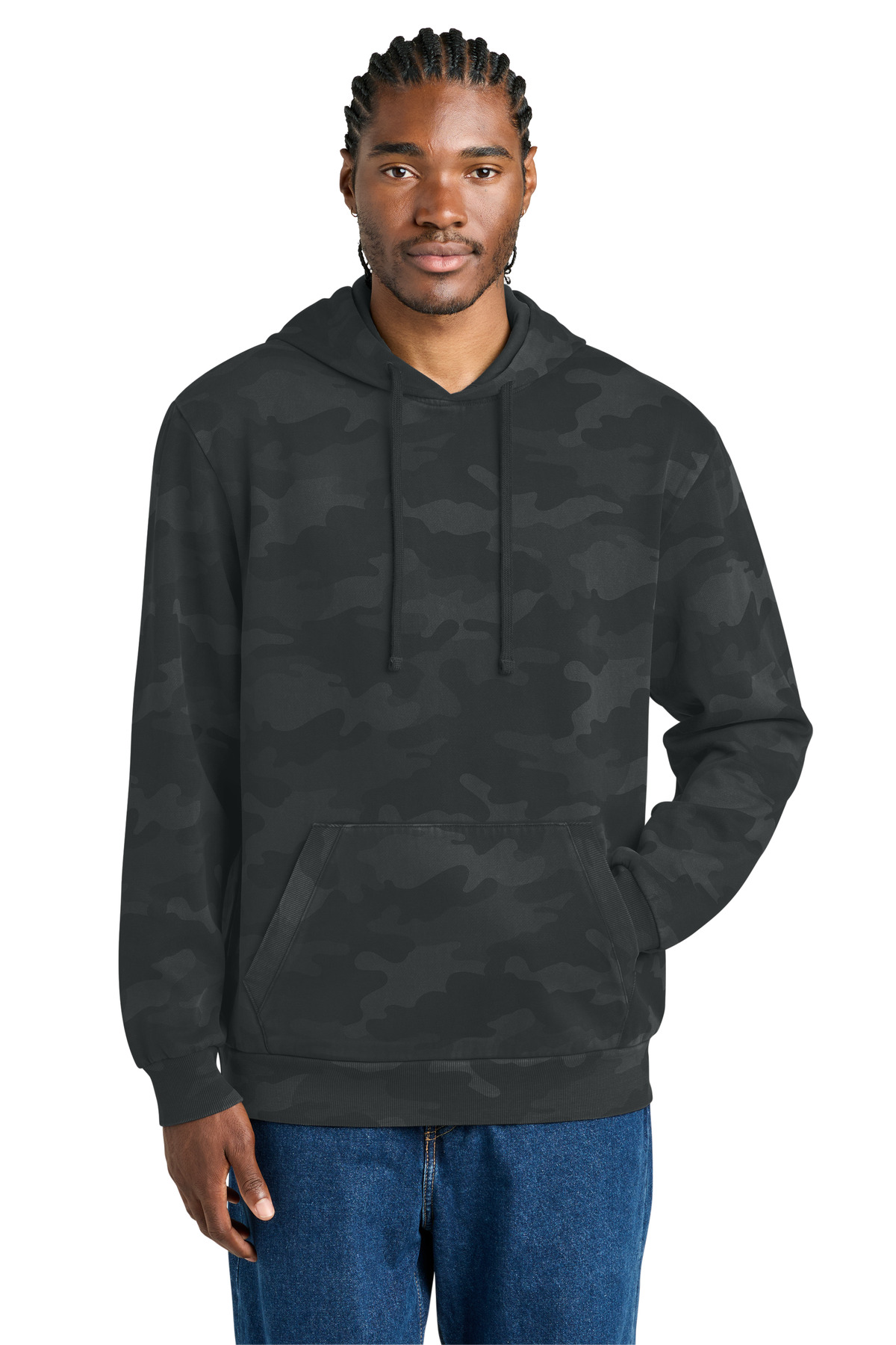District Wash  Camo Fleece Hoodie DT2200C