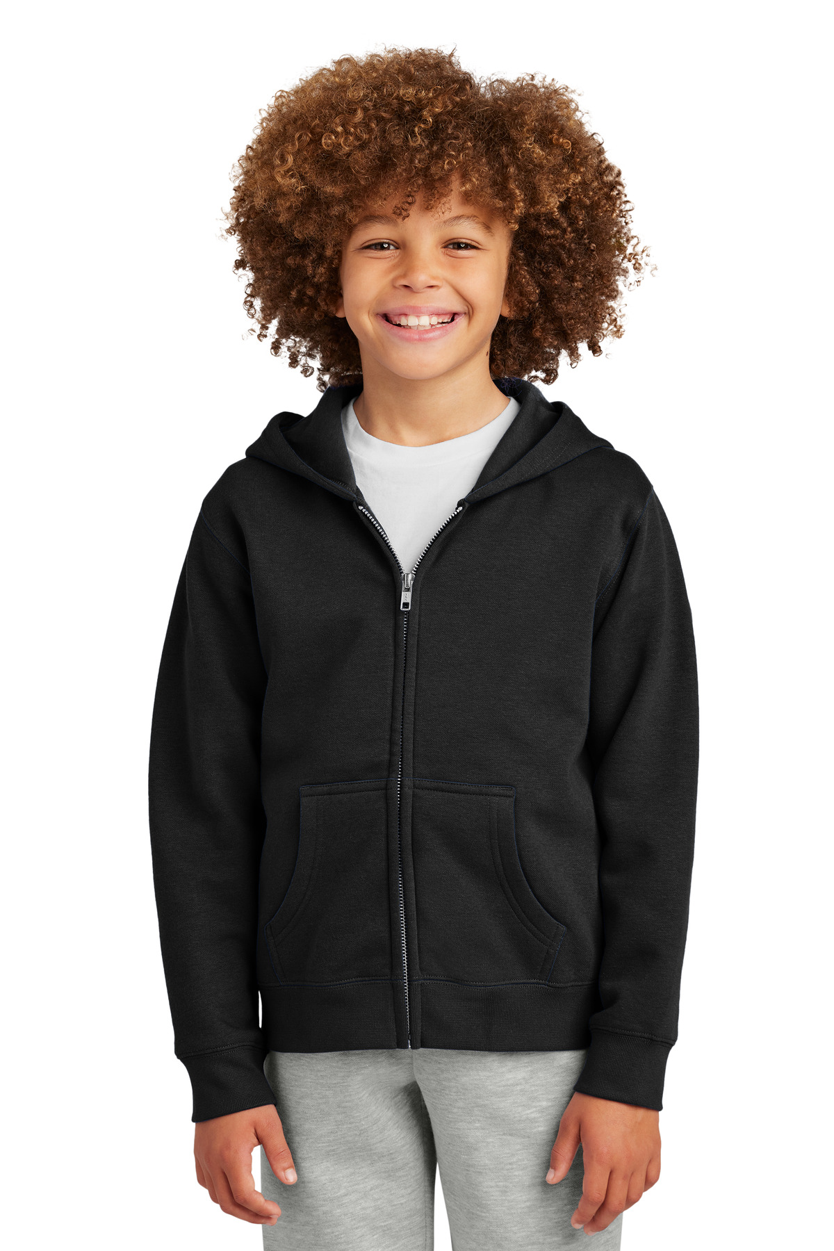 District ® Youth V.I.T.  Fleece Full-Zip Hoodie DT6102Y