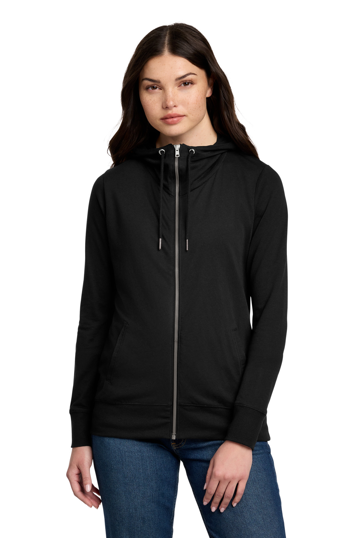 District ® Women's Featherweight French Terry  Full-Zip Hoodie DT673