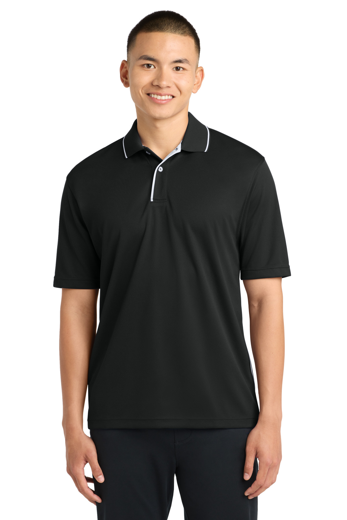 Sport-Tek ® Dri-Mesh ® Polo with Tipped Collar and Piping. K467