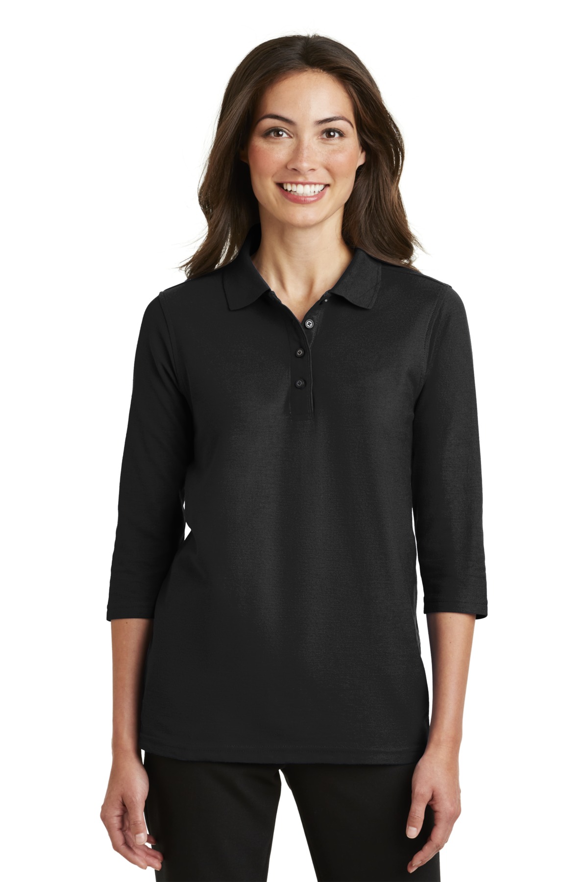 Port Authority ® Women's Silk Touch 3/4-Sleeve Polo. L562