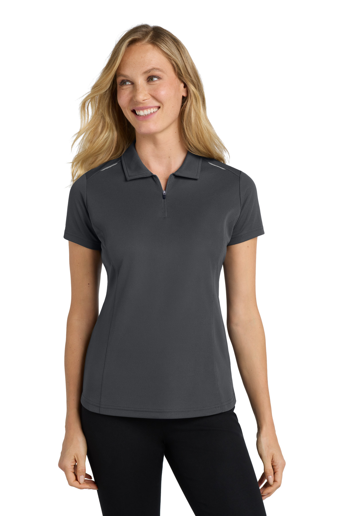 Port Authority ® Women's Pinpoint Mesh Zip Polo. L580