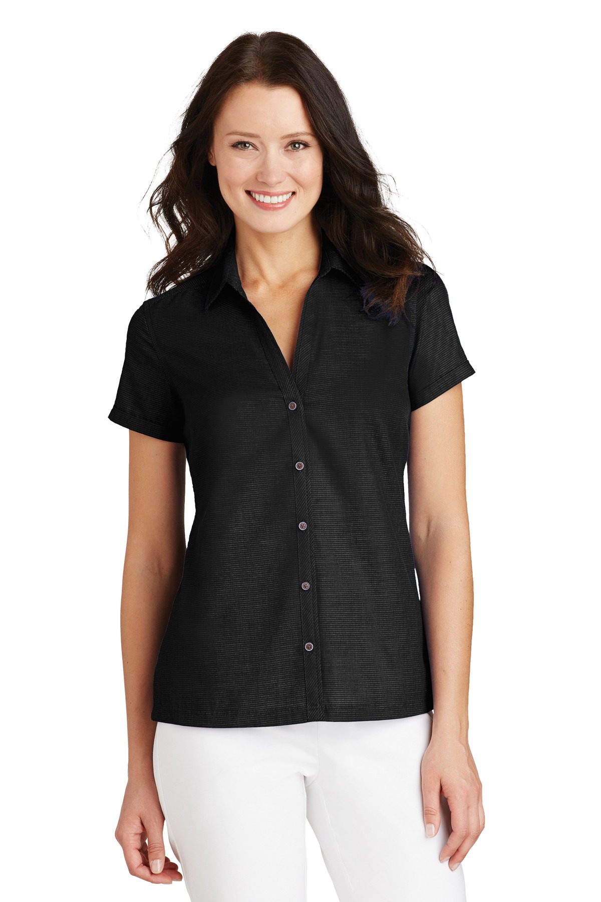 Port Authority ® Ladies Textured Camp Shirt. L662