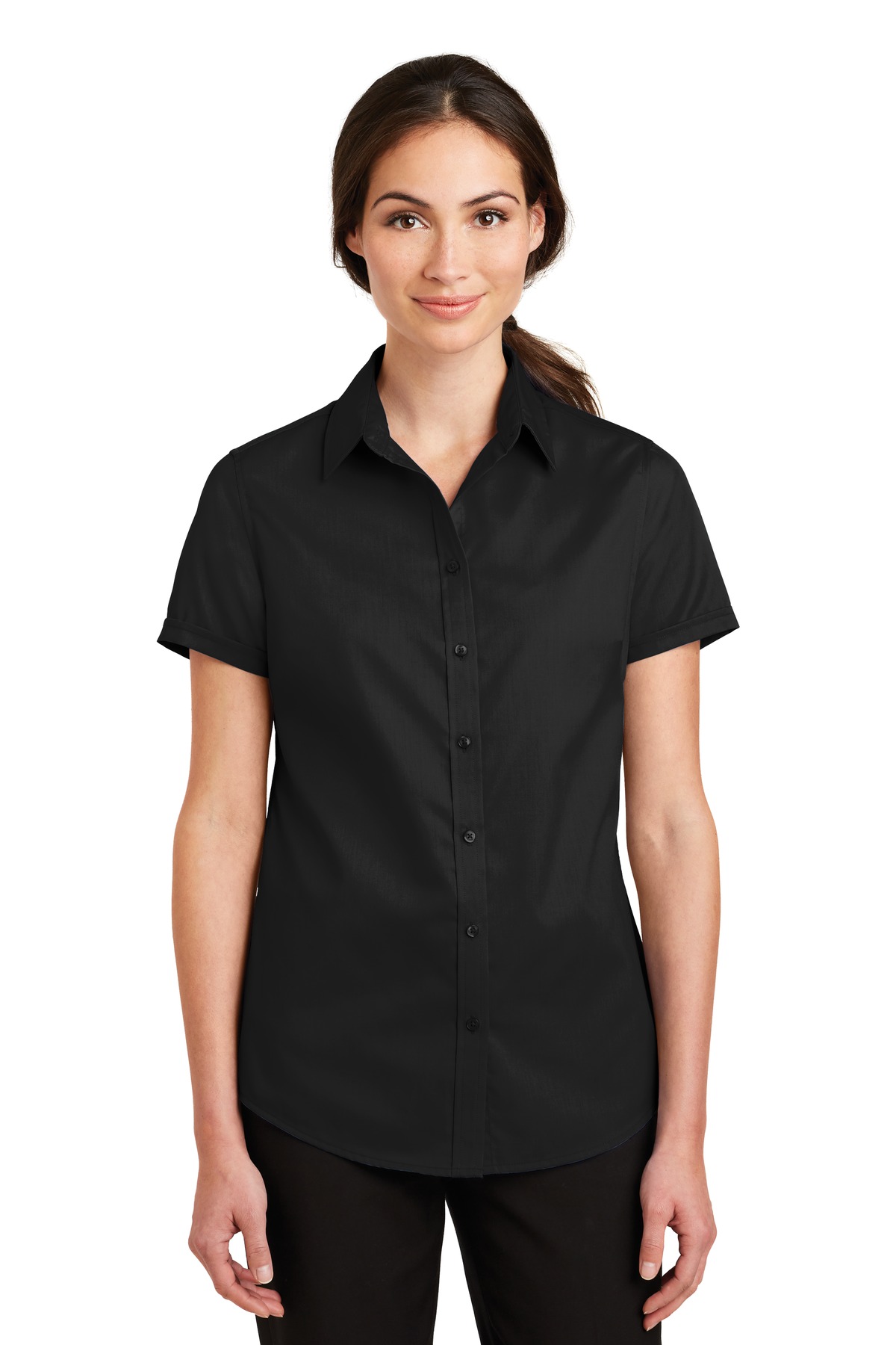 Port Authority ® Women's Short Sleeve SuperPro  Twill Shirt. L664