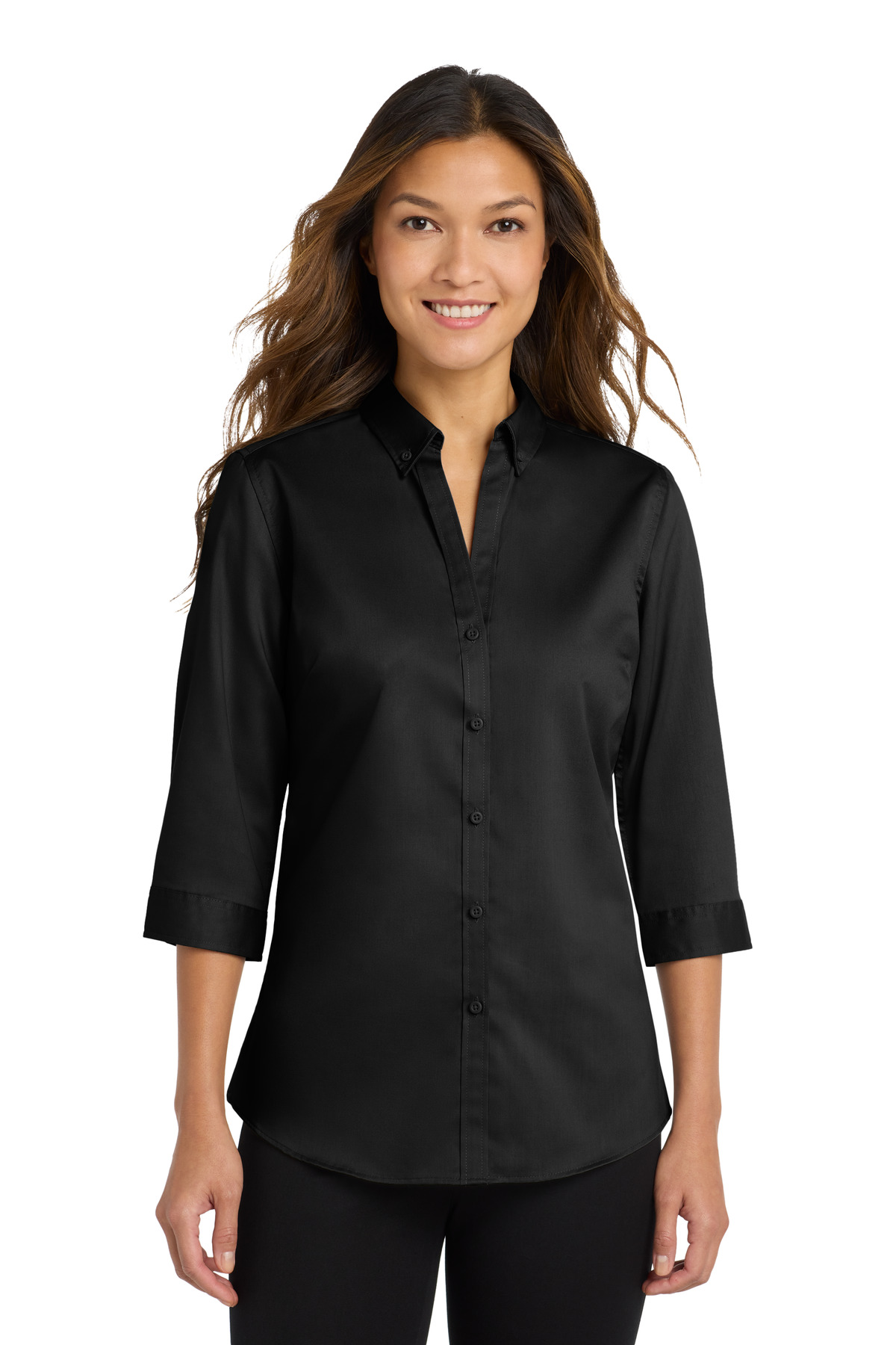 Port Authority ® Women's 3/4-Sleeve SuperPro  Twill Shirt. L665