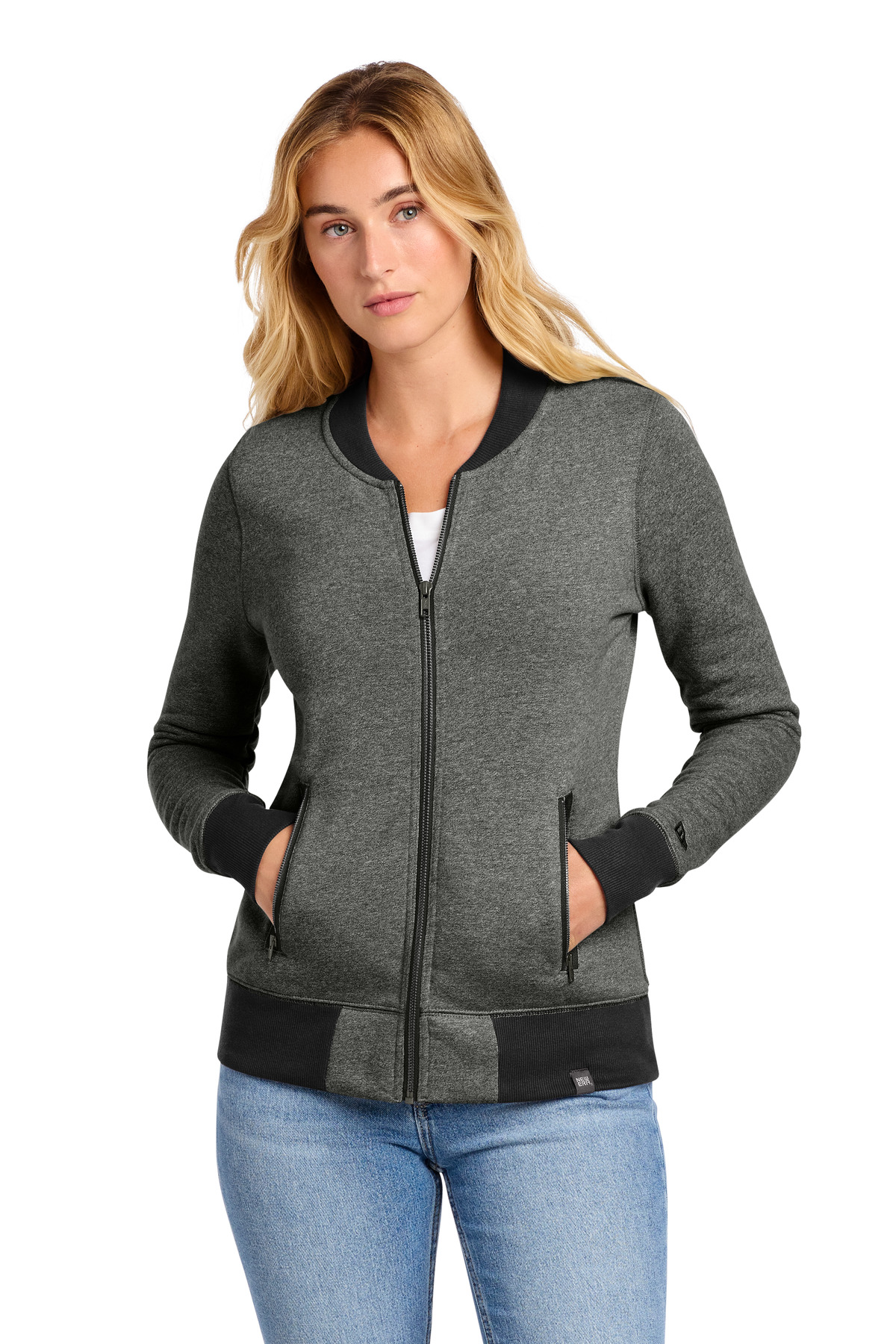 New Era ® Women's French Terry Baseball Full-Zip. LNEA503