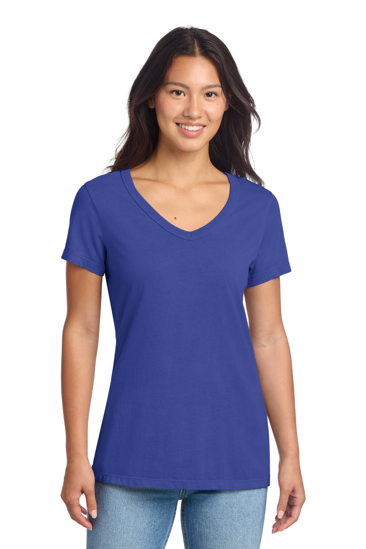 Port & Co  Women's Beach Wash ® Garment-Dyed V-Neck Tee LPC099V