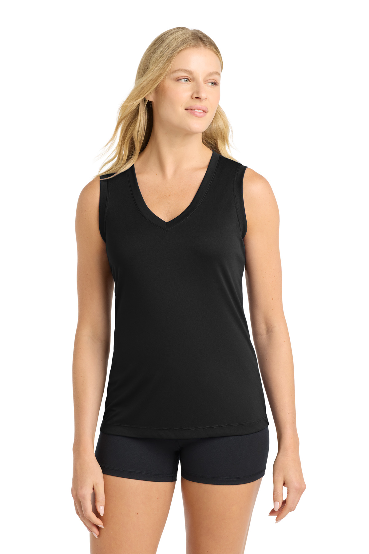 Sport-Tek ® Women's Sleeveless PosiCharge ® Competitor V-Neck Tee. LST352