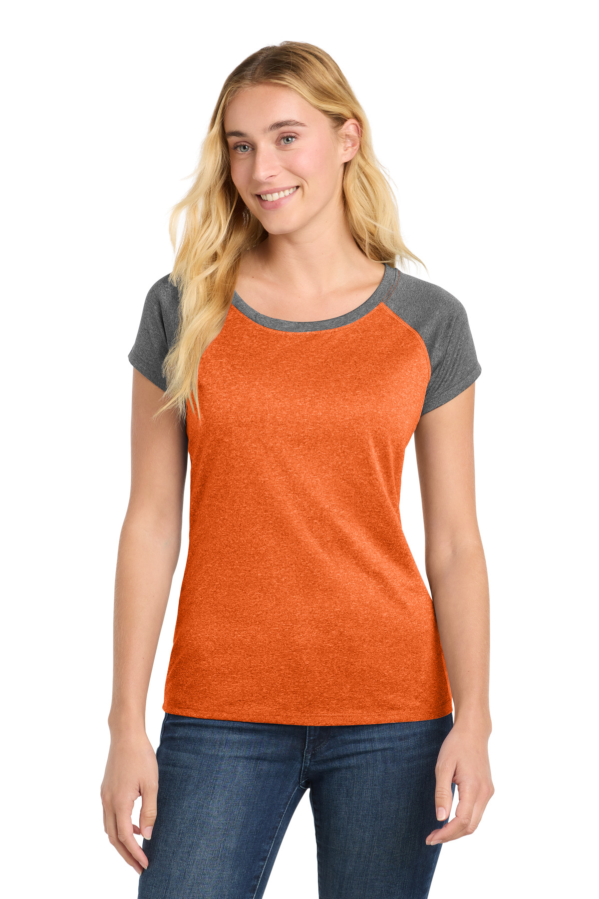 Sport-Tek ® Women's Heather-On-Heather Contender  Scoop Neck Tee. LST362