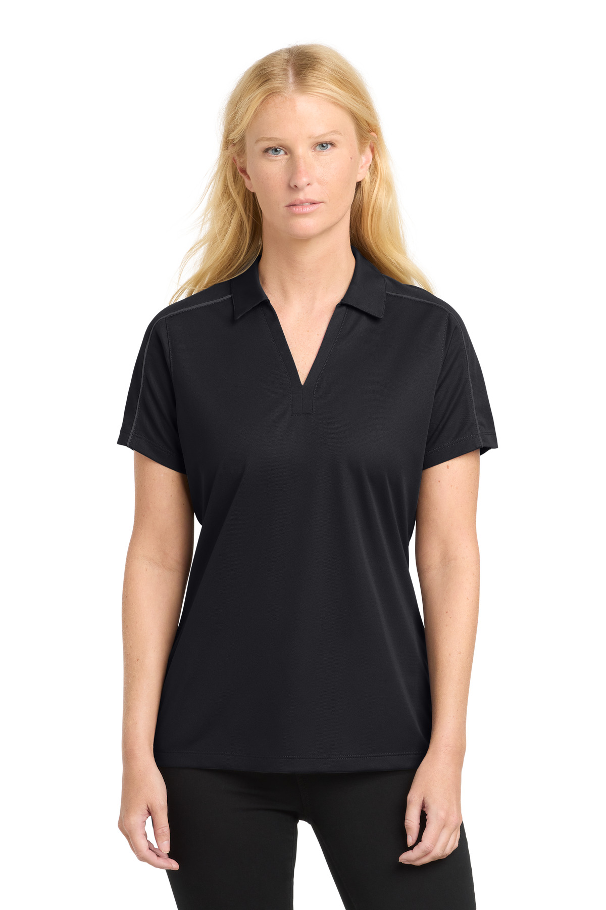 Sport-Tek ® Women's Micropique Sport-Wick ® Piped Polo. LST653