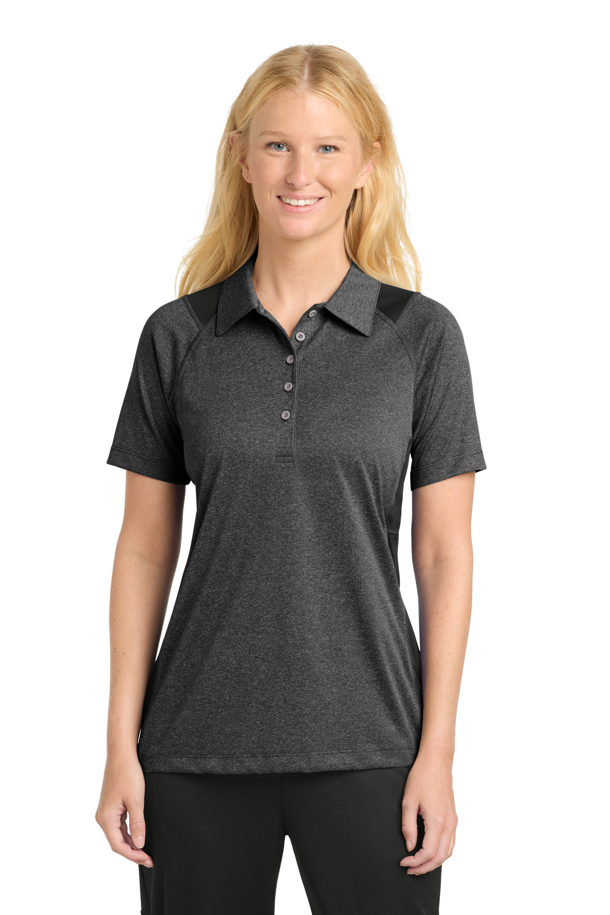 Sport-Tek ® Women's Heather Colorblock Contender  Polo. LST665