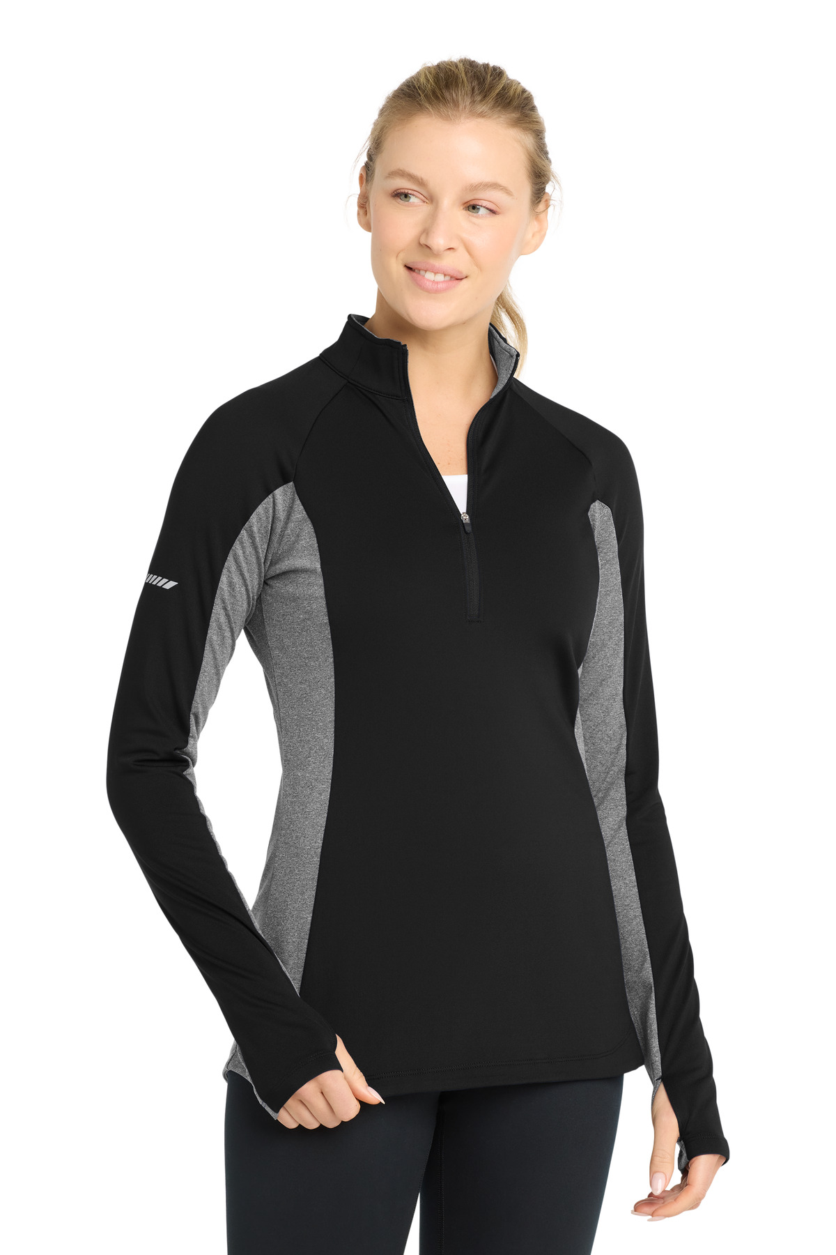 Sport-Tek ® Women's Sport-Wick ® Stretch Contrast 1/4-Zip Pullover. LST854