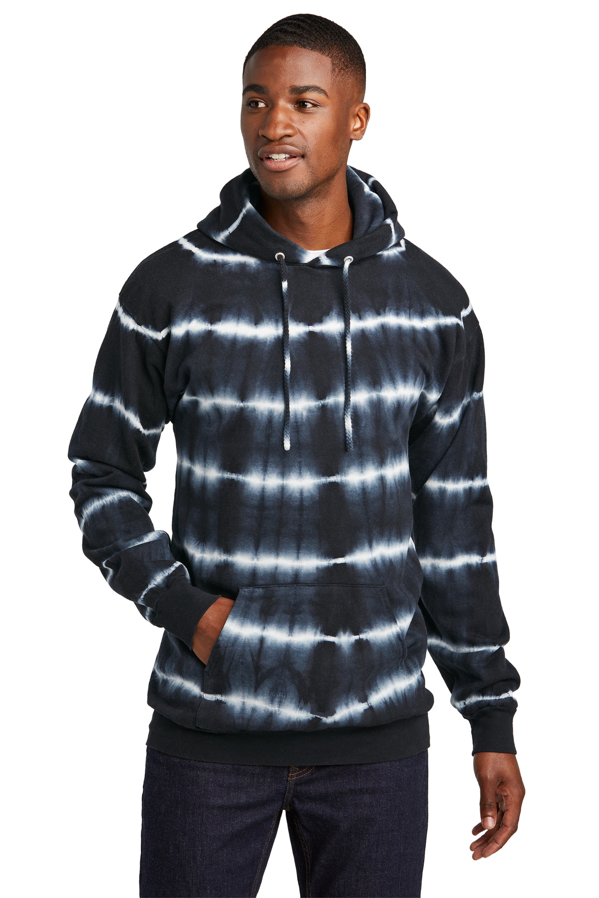 Port & Co  Allover Stripe Tie-Dye Fleece PC143