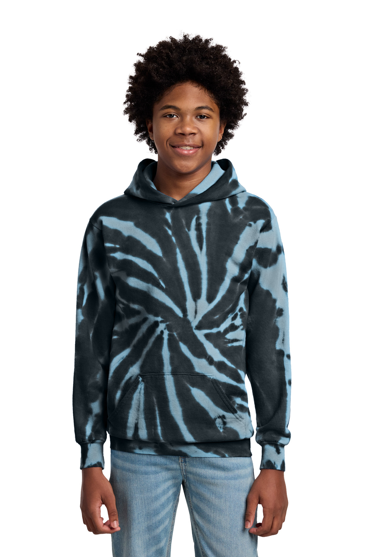 Port & Co  Youth Tie-Dye Pullover Hooded Sweatshirt. PC146Y