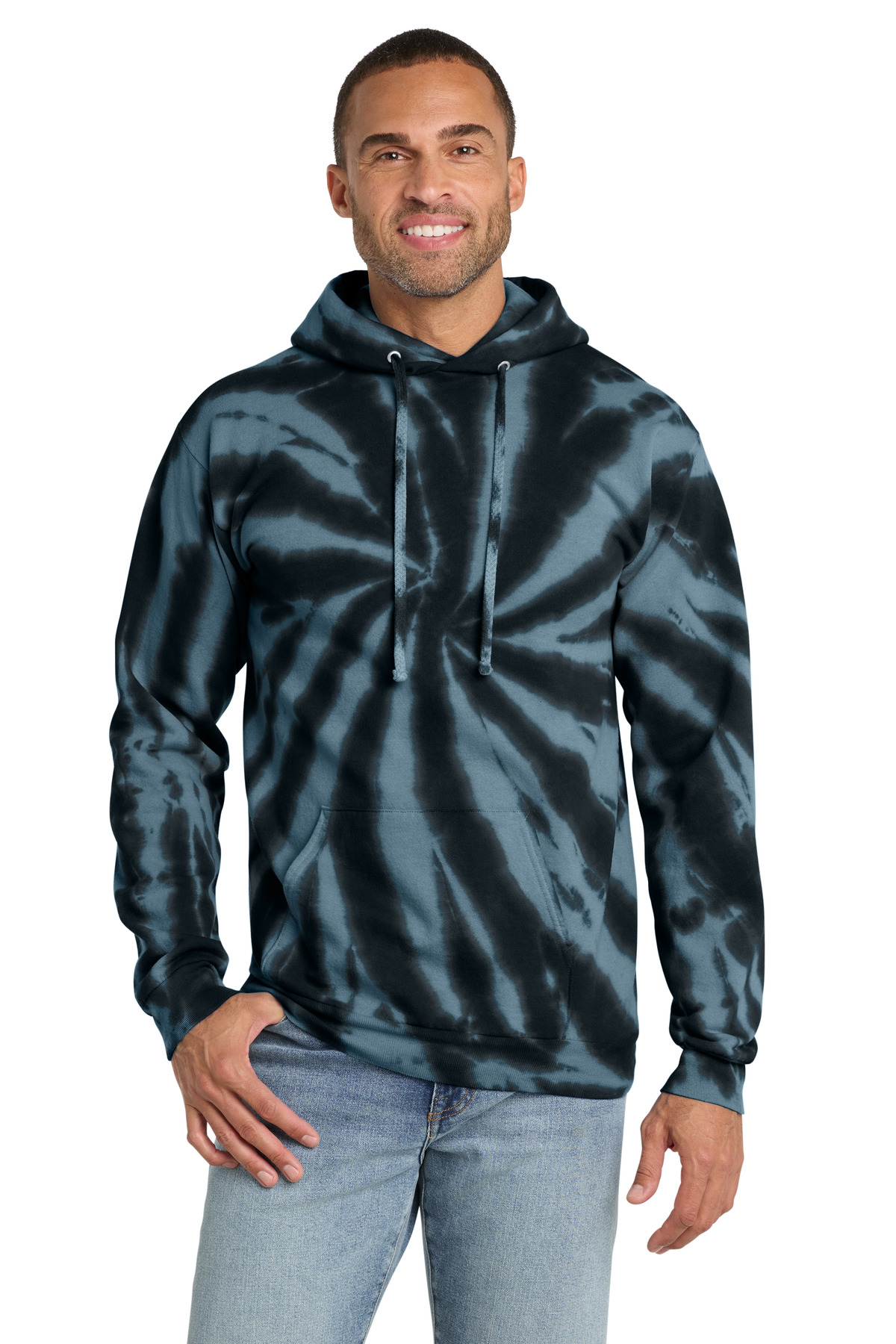 Port & Co  Tie-Dye Pullover Hooded Sweatshirt. PC146