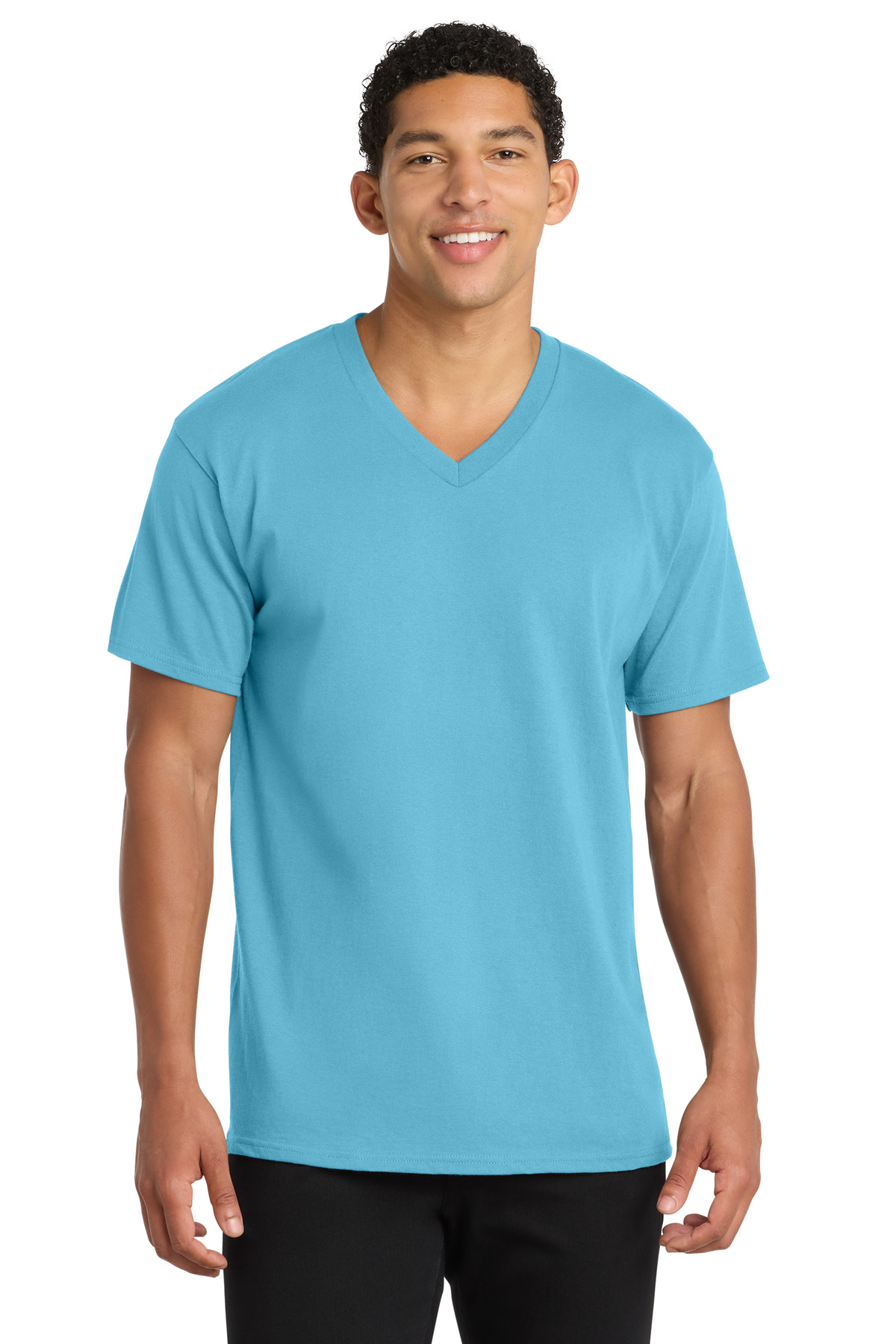 Port & Co  Core Cotton V-Neck Tee. PC54V