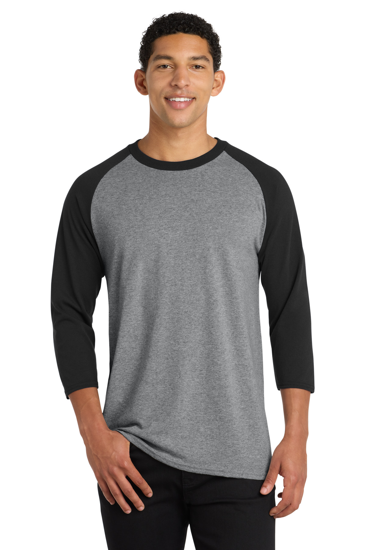 Port & Co  Core Blend 3/4-Sleeve Raglan Tee. PC55RS
