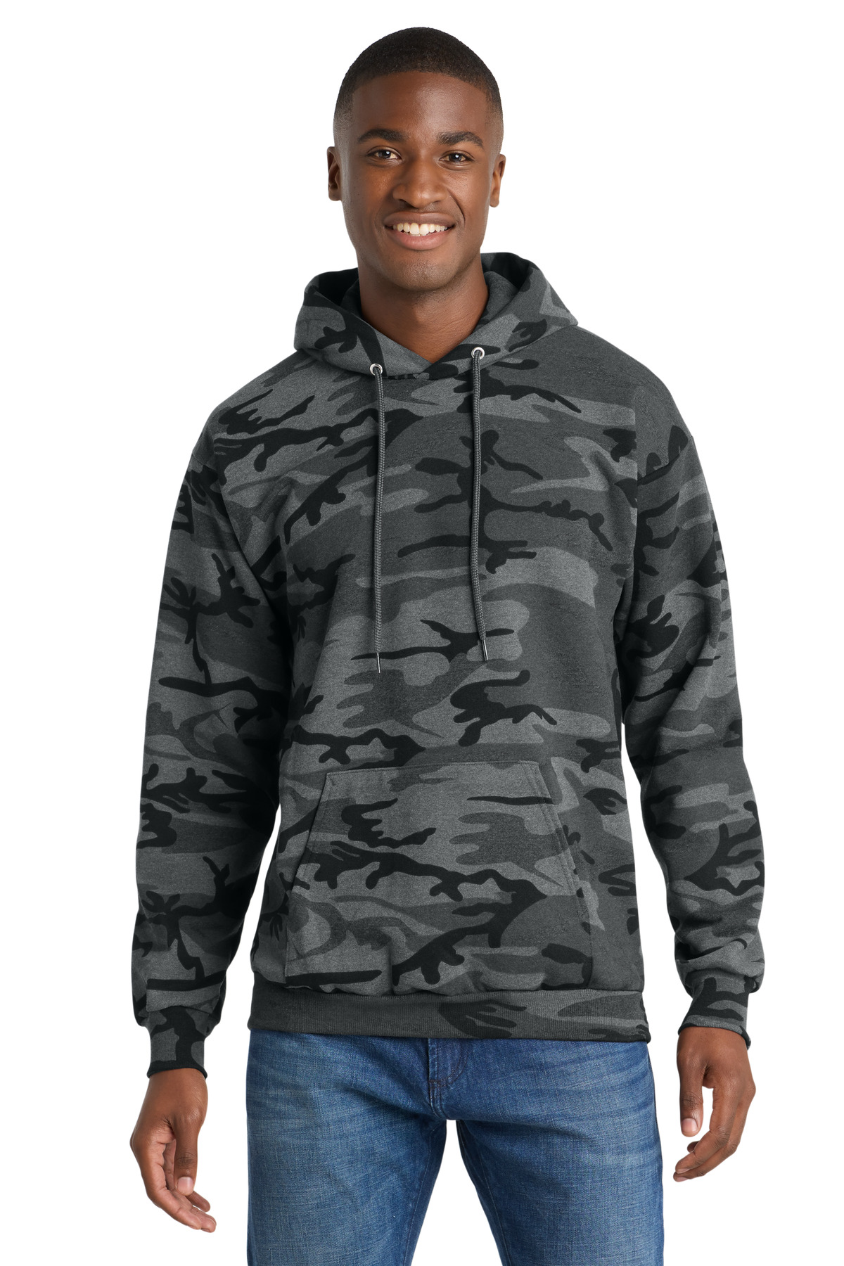 Port & Co  Core Fleece Camo Pullover Hooded Sweatshirt. PC78HC
