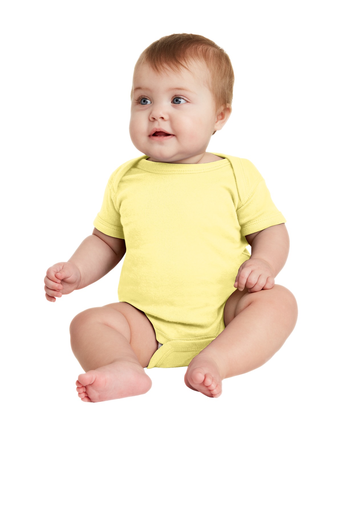 Rabbit Skins  Infant Short Sleeve Baby Rib Bodysuit. RS4400