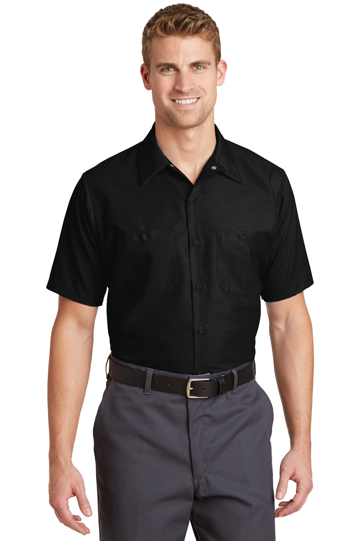 Red Kap ® Long Size, Short Sleeve Industrial Work Shirt. SP24LONG
