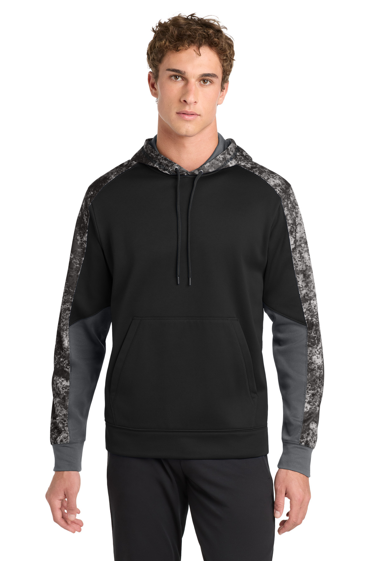 Sport-Tek ® Sport-Wick ® Mineral Freeze Fleece Colorblock Hooded Pullover. ST231