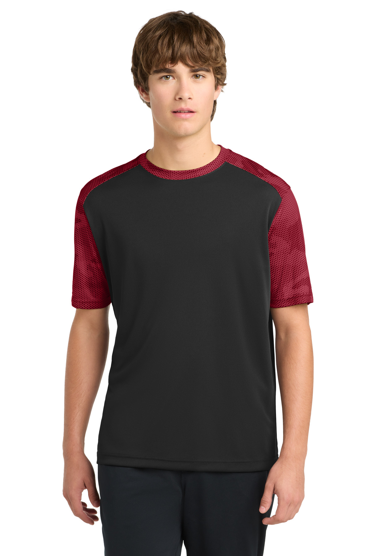 Sport-Tek ® CamoHex Colorblock Tee. ST371