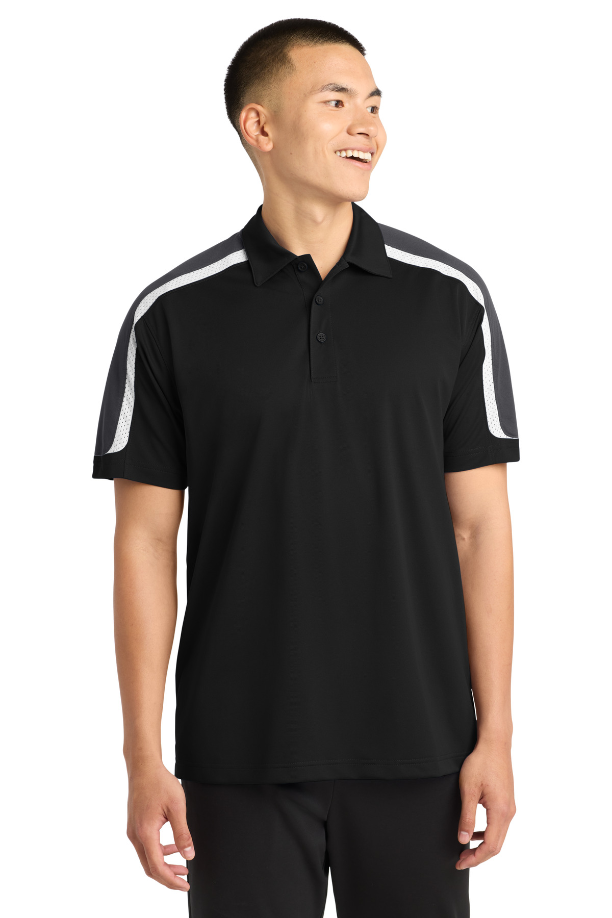 Sport-Tek ® Tricolor Shoulder Micropique Sport-Wick ® Polo. ST658