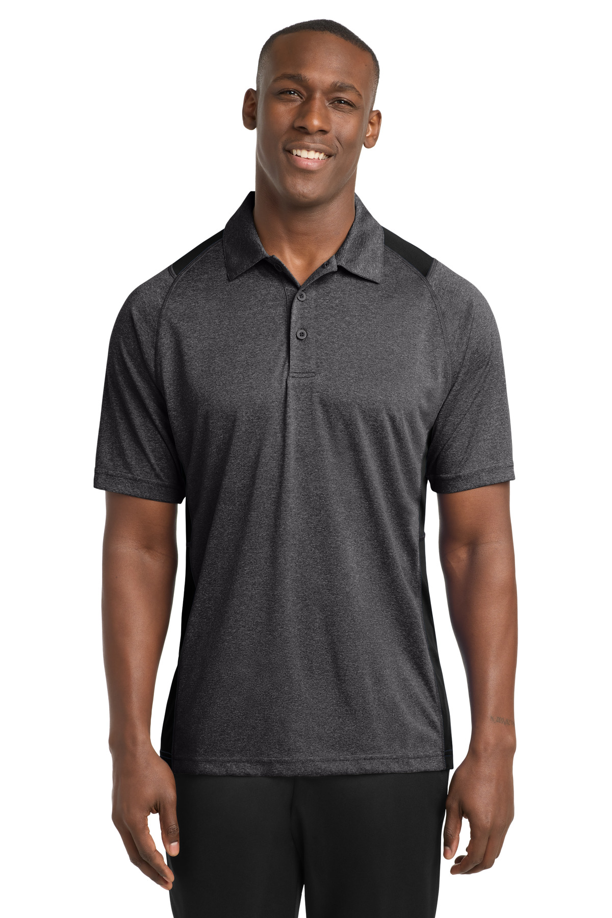 Sport-Tek ® Heather Colorblock Contender  Polo. ST665
