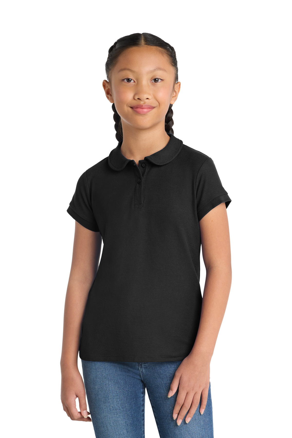 Port Authority ® Girls Silk Touch  Peter Pan Collar Polo. YG503
